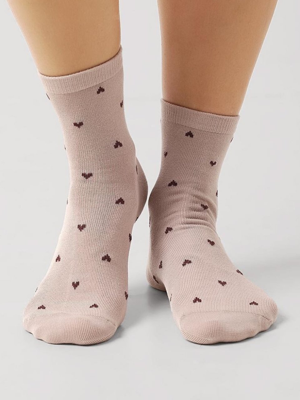 Носки для женщин, хлопок, Clever, бежевые, р. 23, L3004