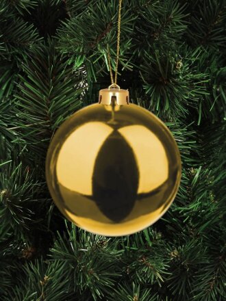 Елочный шар золотой, 15 см, SYB-04
