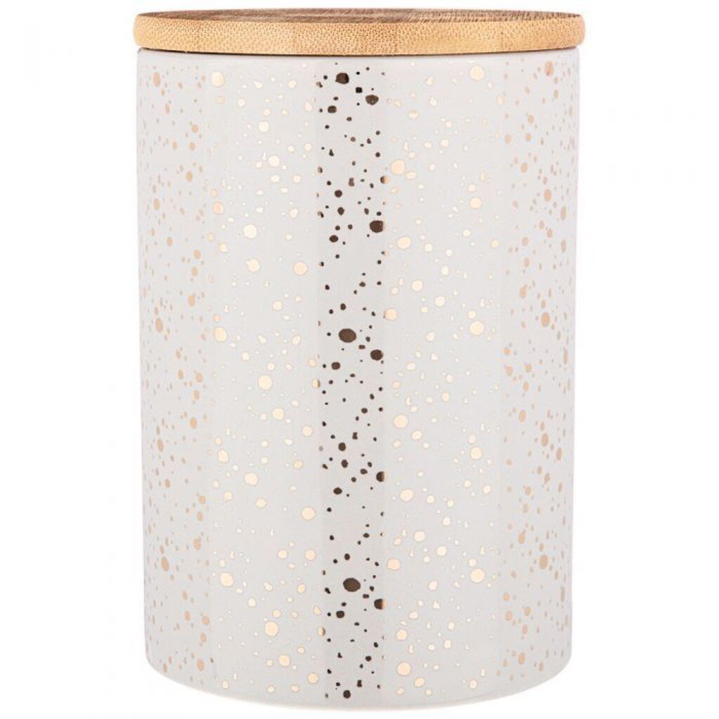 Банка для сыпучих продуктов, керамика, 0.65 л, 10х10х14.7 см, с крышкой, Agness, 490-440