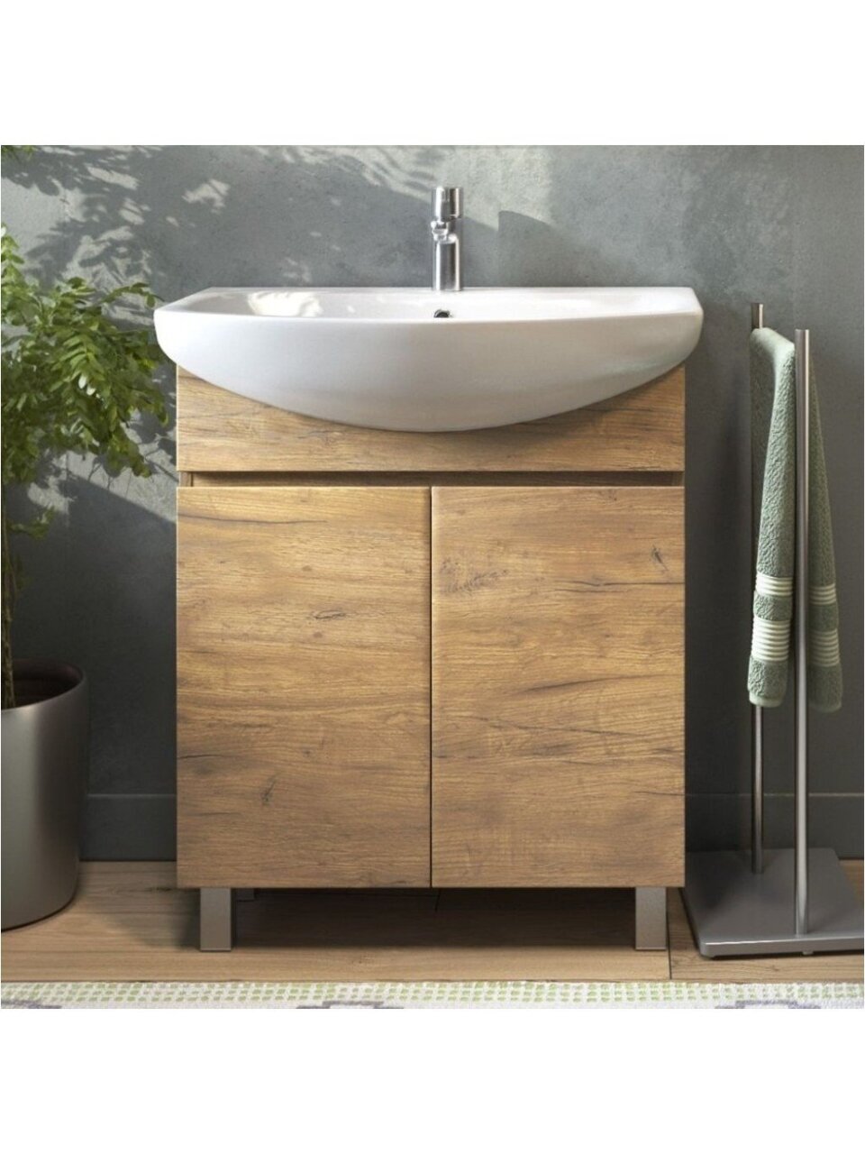 Тумба VIGO, Wing, 2 двери, 700-2-0 (под ум Балтика), дуб золотая, tn.WIN.BAL.70.2D