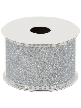 Лента декоративная полиэстер, 270х5 см, серебро, Y4-4227