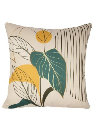 Композиция с зеленым листом