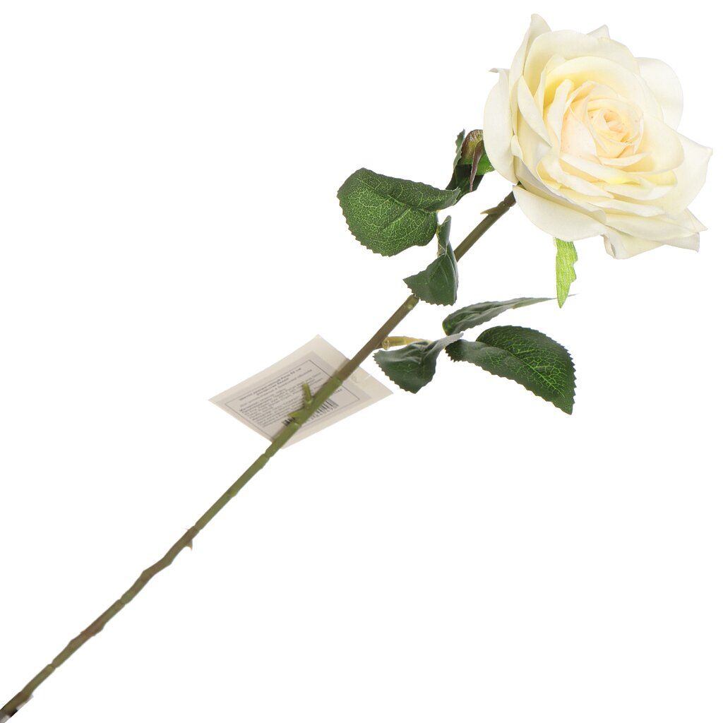 Цветок искусственный декоративный Роза раскрытая, 62 см, белый, Y3-1543 ок искусственный роза 43 см красный y4 6935