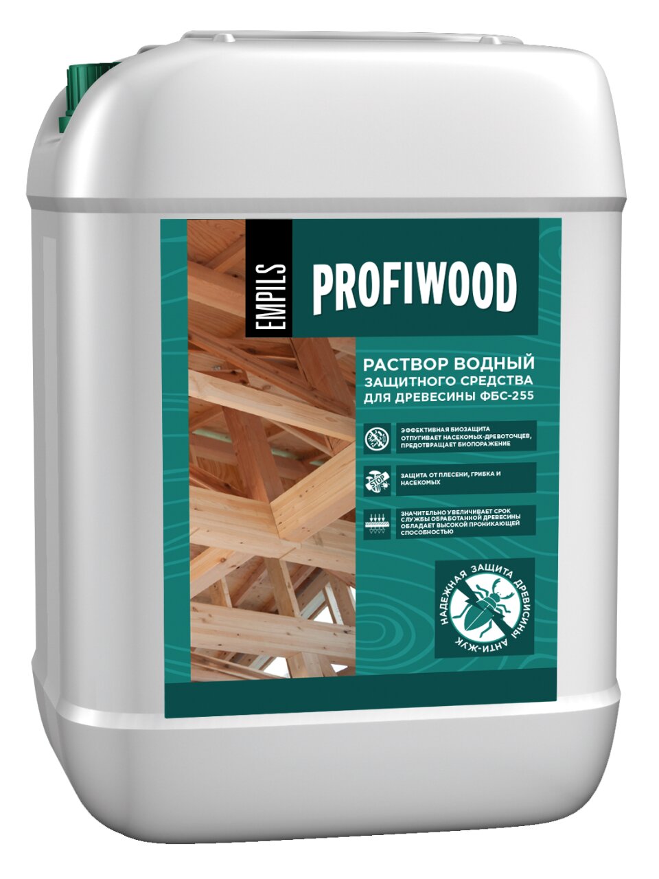 Антисептик Profiwood, Антижук ФБС-255, для дерева, Биоцидный, 5 л