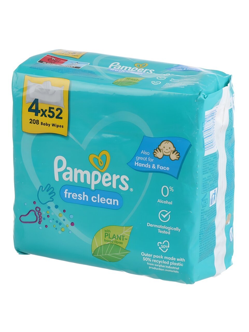 Салфетки влажные Pampers, Fresh Clean, 208 шт, 4х52 шт