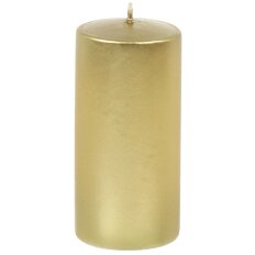 Свеча декоративная, 15х7 см, цилиндр, золото, 1381703000/1