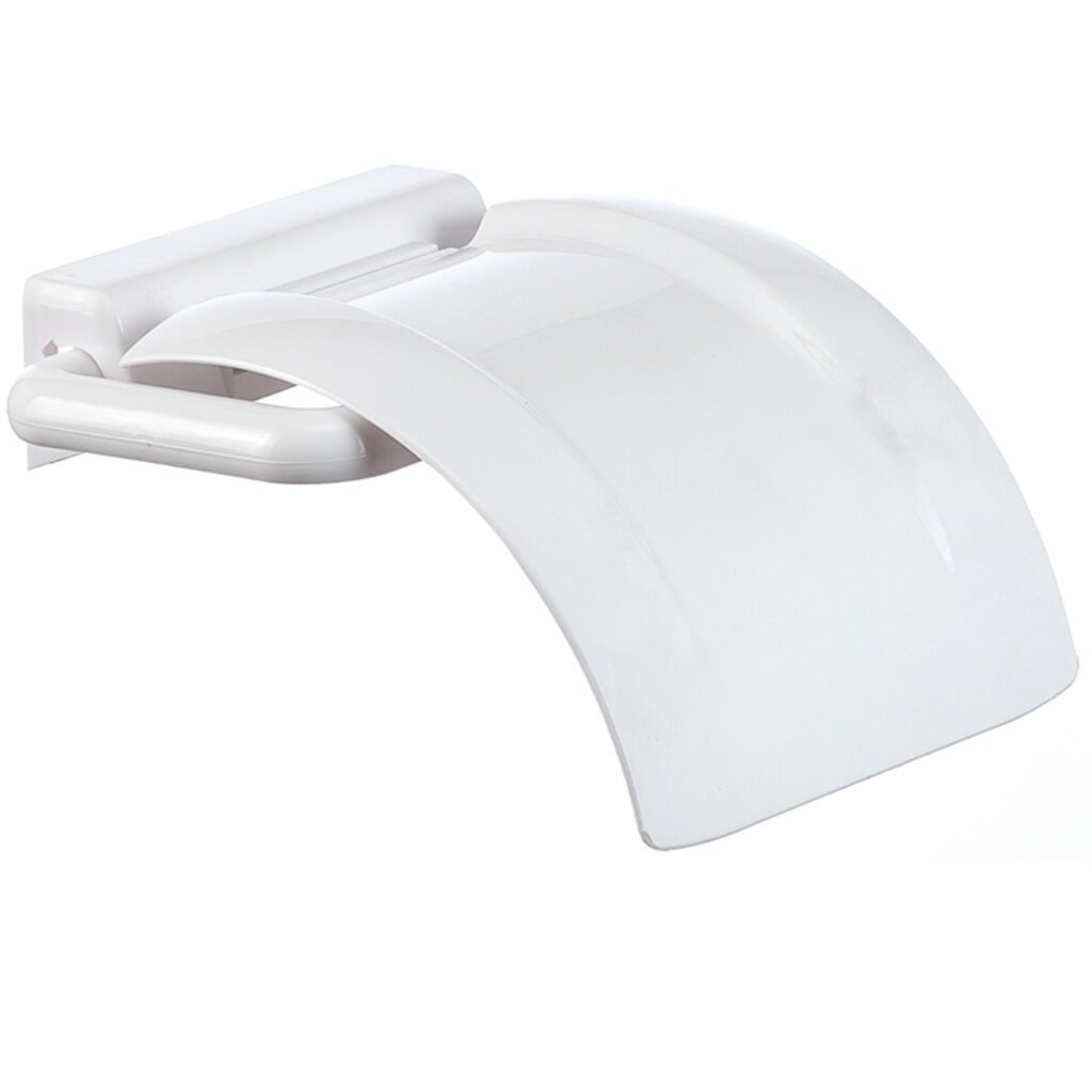 Держатель для туалетной бумаги, пластик, белый, Idea, М2225 держатель для туалетной бумаги iddis slide без крышки белый матовый