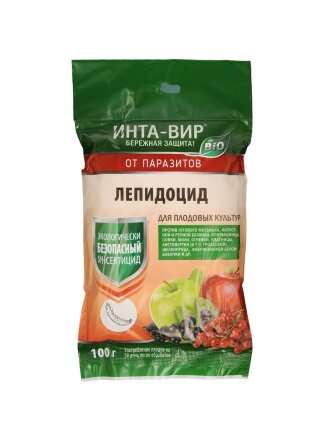 Инсектицид БИО Лепидоцид, гусеницы, насекомые, 100 г, Инта-вир