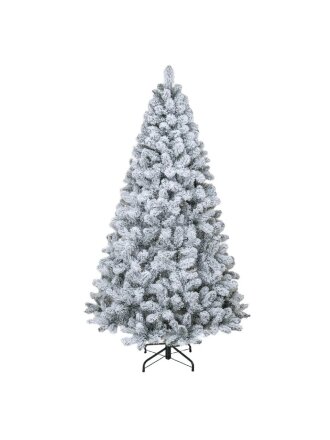 Елка новогодняя напольная, 210 см, Эверест, ель, хвоя ПВХ пленка, заснеженная, 132210, ЕлкиТорг