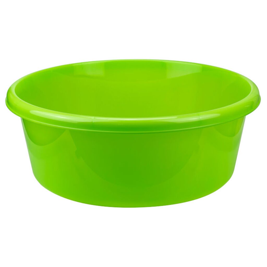 Таз пластик, 11 л, круглый, ярко-зеленый, Idea, М2513 подсвечник круглый под ø 90 мм прозрачный зеленый