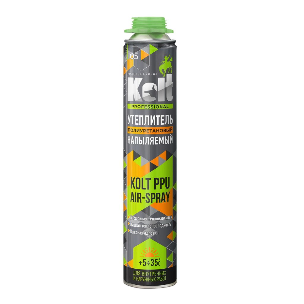 Пена-утеплитель Kolt, PPU Air Spray, профессиональная, 900 г