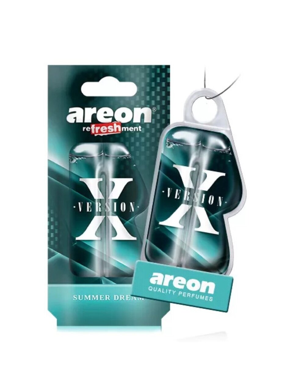 Ароматизатор в машину подвесной, гелевый, Areon, Refreshment Liquid, Summer Dream X-version, 704-LCX--06