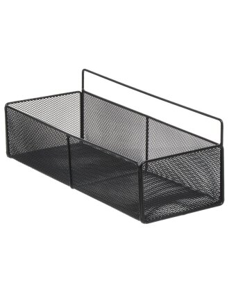 Полка подвесная металл, настенная, 40х15.5х15.5 см, черная, A340123