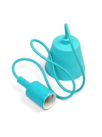 Подвес с патроном E27, подвесной, Smartbuy, 1 м, бирюзовый, SBE-CLHE27s-t