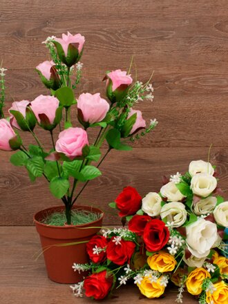 Цветок искусственный декоративный пасхальный, Роза, 40 см, в ассортименте, FY083