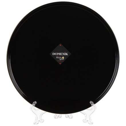 Тарелка обеденная, фарфор, 27 см, круглая, Black Gold, Domenik, DM3010-1