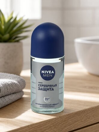 Дезодорант Nivea, Серебряная защита, для мужчин, ролик, 50 мл
