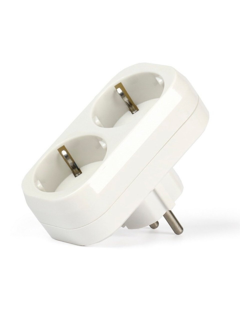 Двойник 2 гнезда, с заземлением, плоский, 16 А, Smartbuy, SBE-16-A02-2z