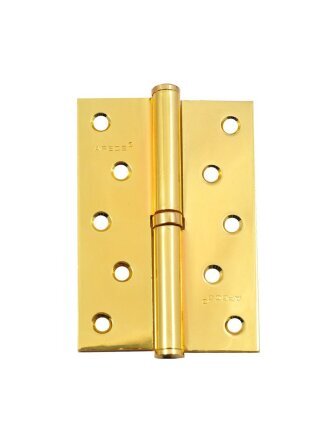 Петля врезная для деревянных дверей, Apecs, 120х80х3 мм, левая, B-Steel-G-L, 13700, с подшипником, золото
