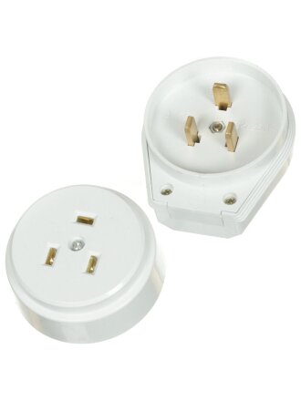 Разъем 32 А, 250 В, 2Р+РЕ, ОУ, для электроплит, белый, TDM Electric, SQ1812-0003