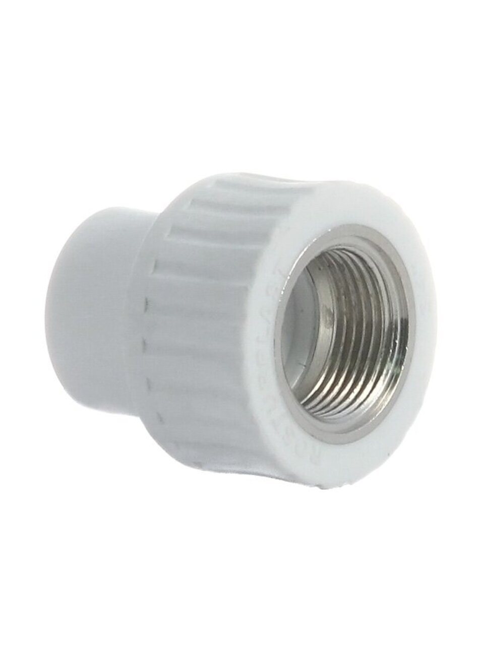 Муфта комбинированная полипропилен, d20х3/4&amp;quot;, внутренняя резьба, белая, РосТурПласт