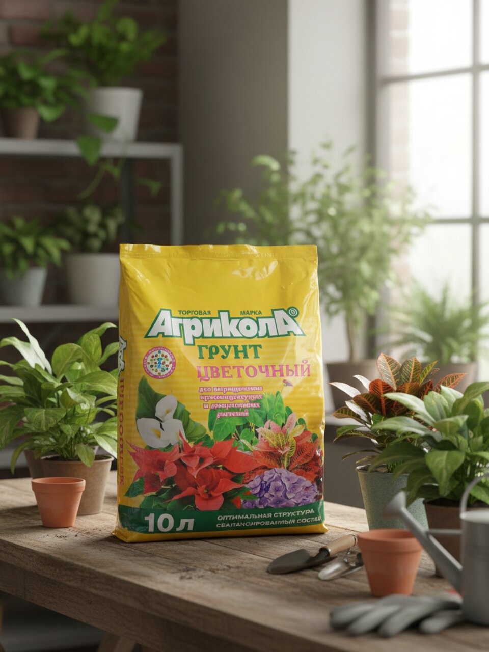 Грунт Цветочный, для комнатных растений, 10 л, Агрикола