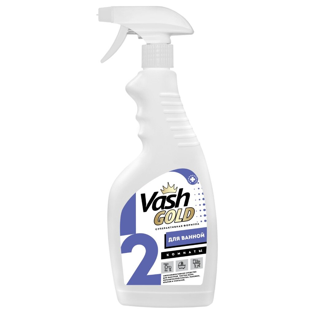 Чистящее средство для ванной комнаты, Vash Gold, спрей, 500 мл кислородный отбеливатель vash gold