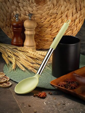 Ложка поварская силикон, навеска, Daniks, Verde, JA20206486-5