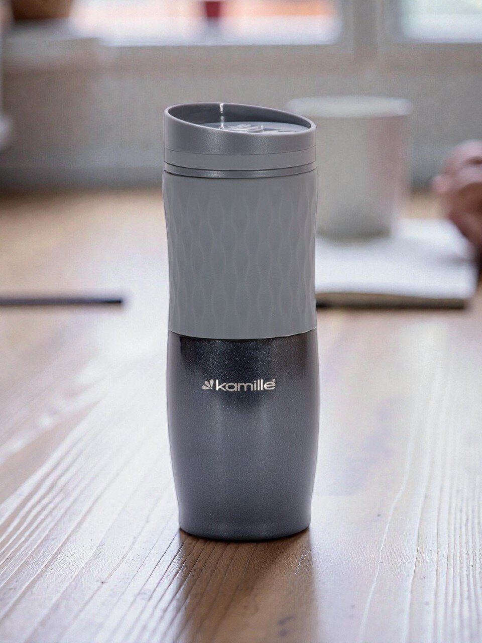 Термокружка нержавеющая сталь, 0.5 л, Kamille, колба нержавеющая сталь, TPR-вставка, в ассортименте, 2047