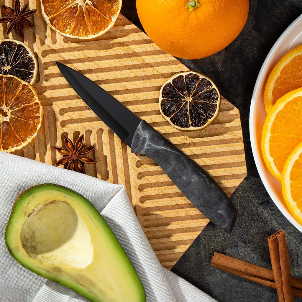 Нож кухонный Daniks, Vega, для овощей, нержавеющая сталь, 9 см, рукоятка пластик, JA20200223-5 нож для овощей regent inox длина 90 210 мм