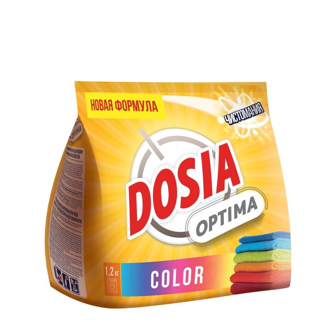 Стиральный порошок Dosia, 1.2 кг, автомат, для цветного белья, Optima Color стиральный порошок миф 6 кг автомат для белого белья морозная свежесть