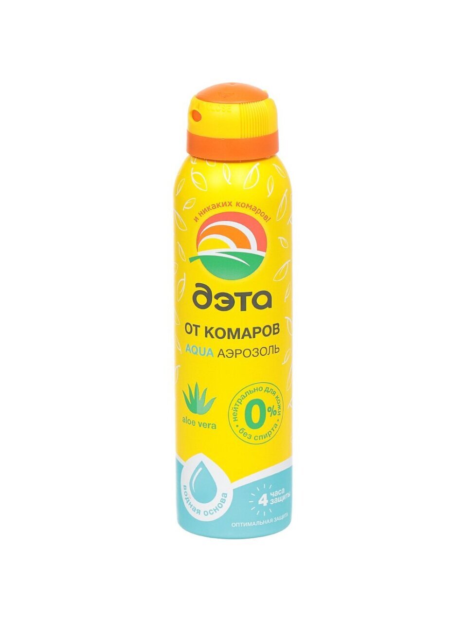 Репеллент от комаров, аэрозоль, 4 часа защиты, Дэта, Aqua, 150 мл