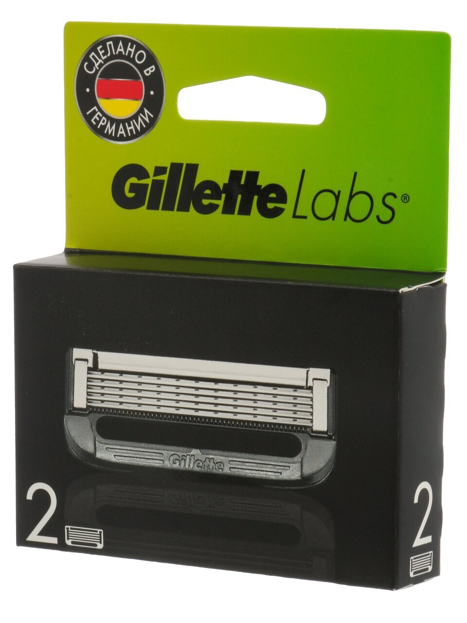 Сменные кассеты для бритв Gillette, Labs, для мужчин, 2 шт