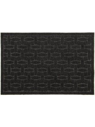 Коврик грязезащитный влаговпитывающий, 40х60 см, прямоугольный, ПВХ, черный, Diamant, 93655