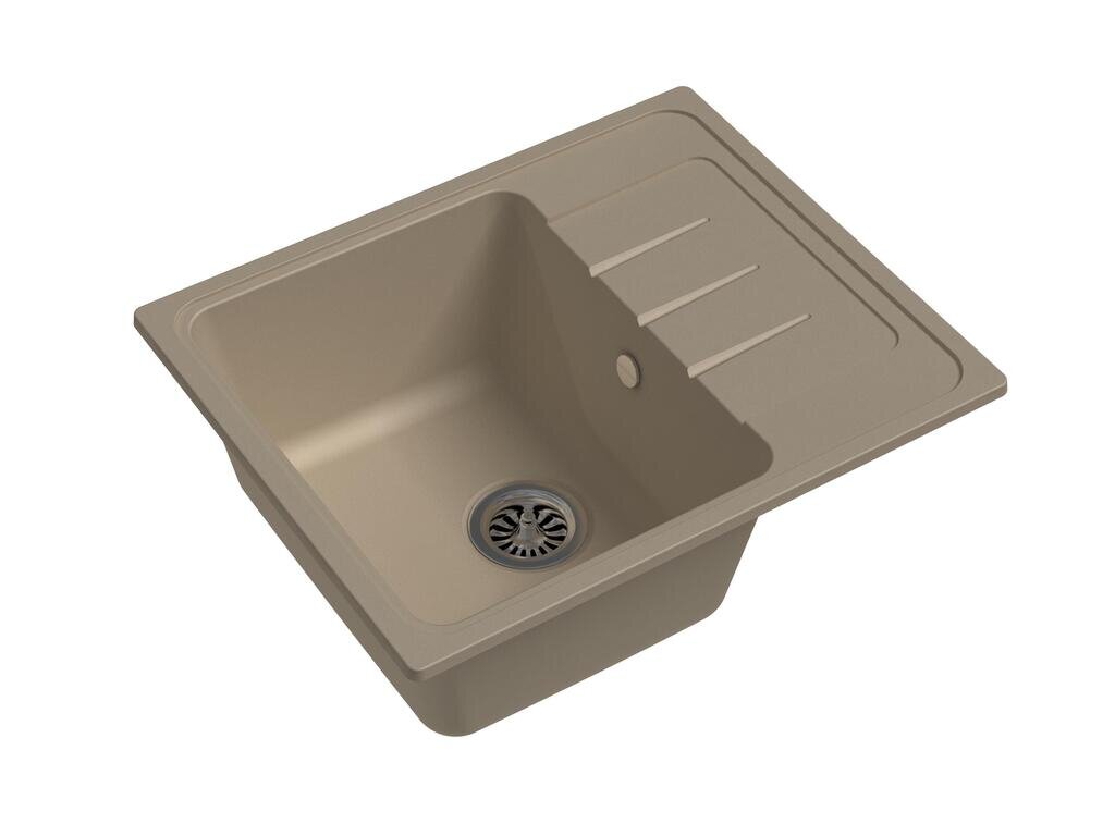 Мойка кварц Elegant 45F 1-чаша + крыло 580*480мм крем, EWIGSTEIN