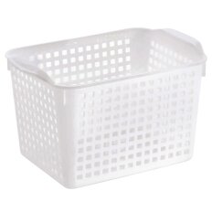 Корзина для хранения, 2 л, 20х13.5х12 см, прямоугольная, пластик, белая, Violet, Лофт, 641006