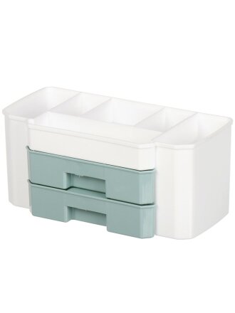 Органайзер для косметики 24.5х12х11 см, пластик, Y4-7845, прямоугольный, белый