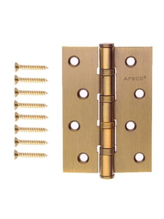 Петля врезная для деревянных дверей, Apecs, 100х70х3 мм, B4-Steel-AN, 23347, универсальный, с 4 подшипниками, антик