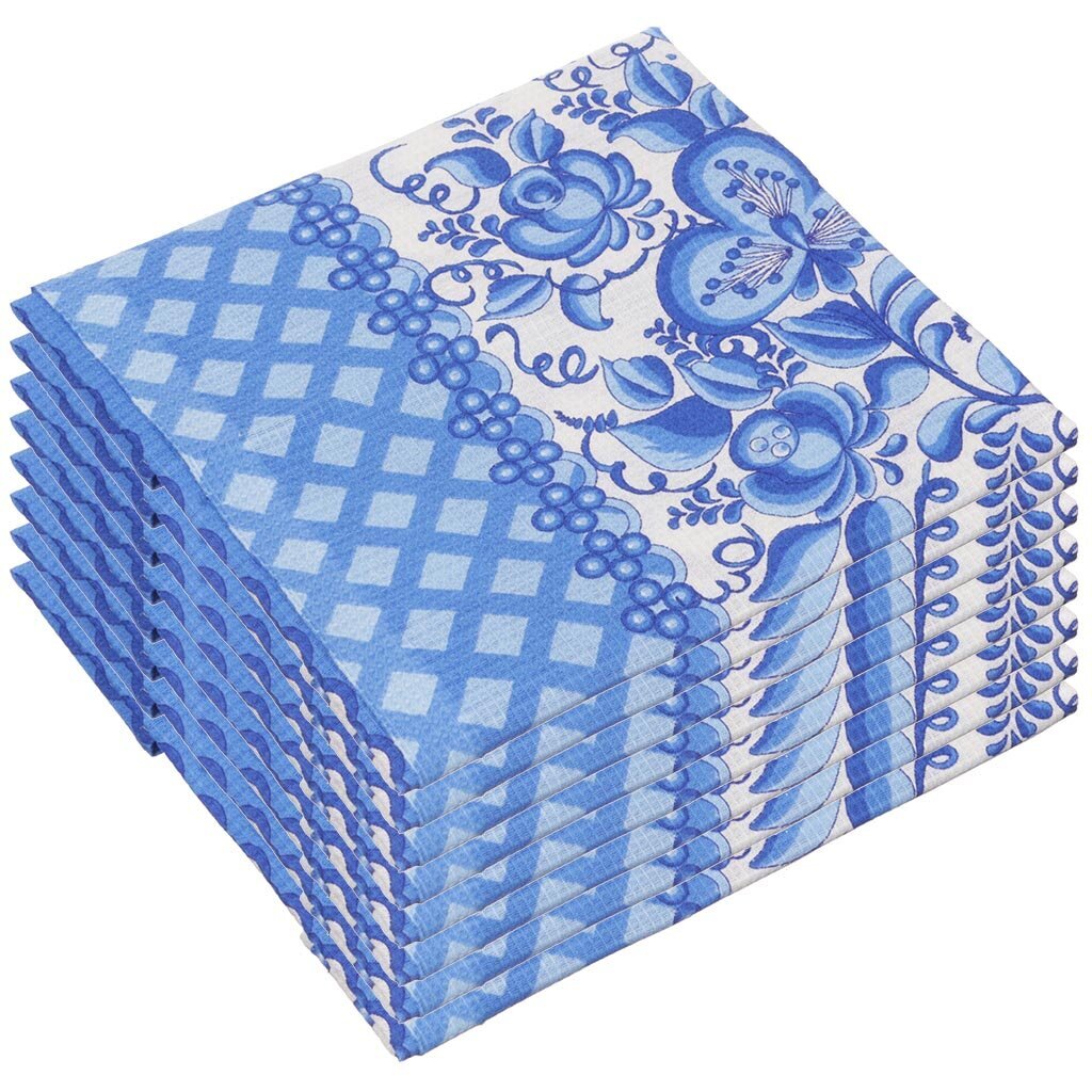 т Полотенце кух 40*75см вф Гжель син 4261/1