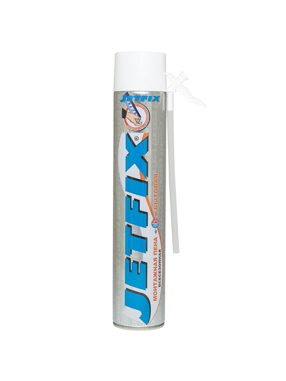 Пена монтажная Jetfix, бытовая, 45 л, 750 мл, всесезонная, 10031