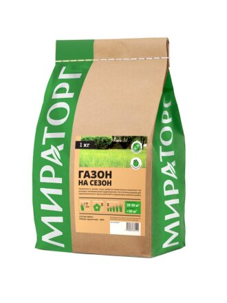 Семена Газон, Газон на сезон, 1 кг, мешок, Мираторг