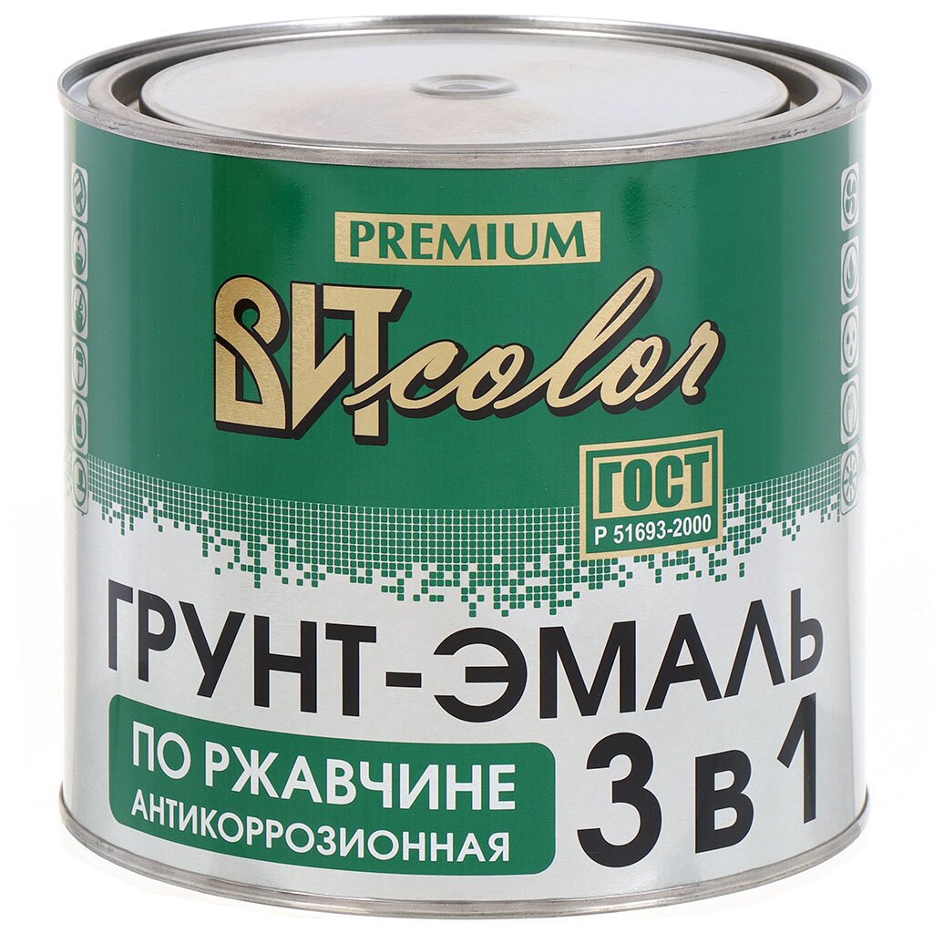 Грунт-эмаль ВИТ, по ржавчине, алкидная, белая ночь, 2.6 кг