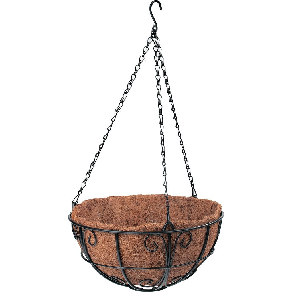Кашпо подвесное с декором, с кокосовой корзиной, диаметр, 30 см, Palisad, 69010