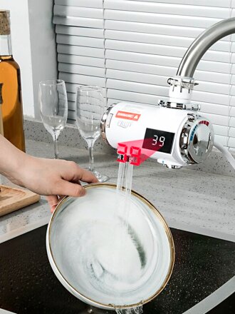 Водонагреватель электрический, проточный, Frud, R82010, до +60 °C, съемный, 3.3 кВт