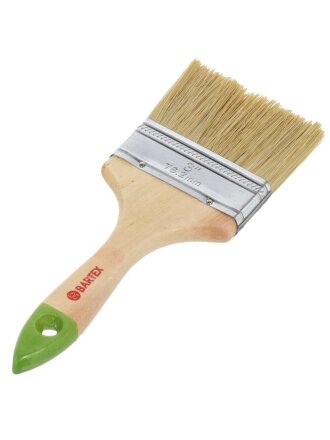 Кисть плоская, Bartex, Стандарт, 75 мм, 3 '', рукоятка дерево, 1117130