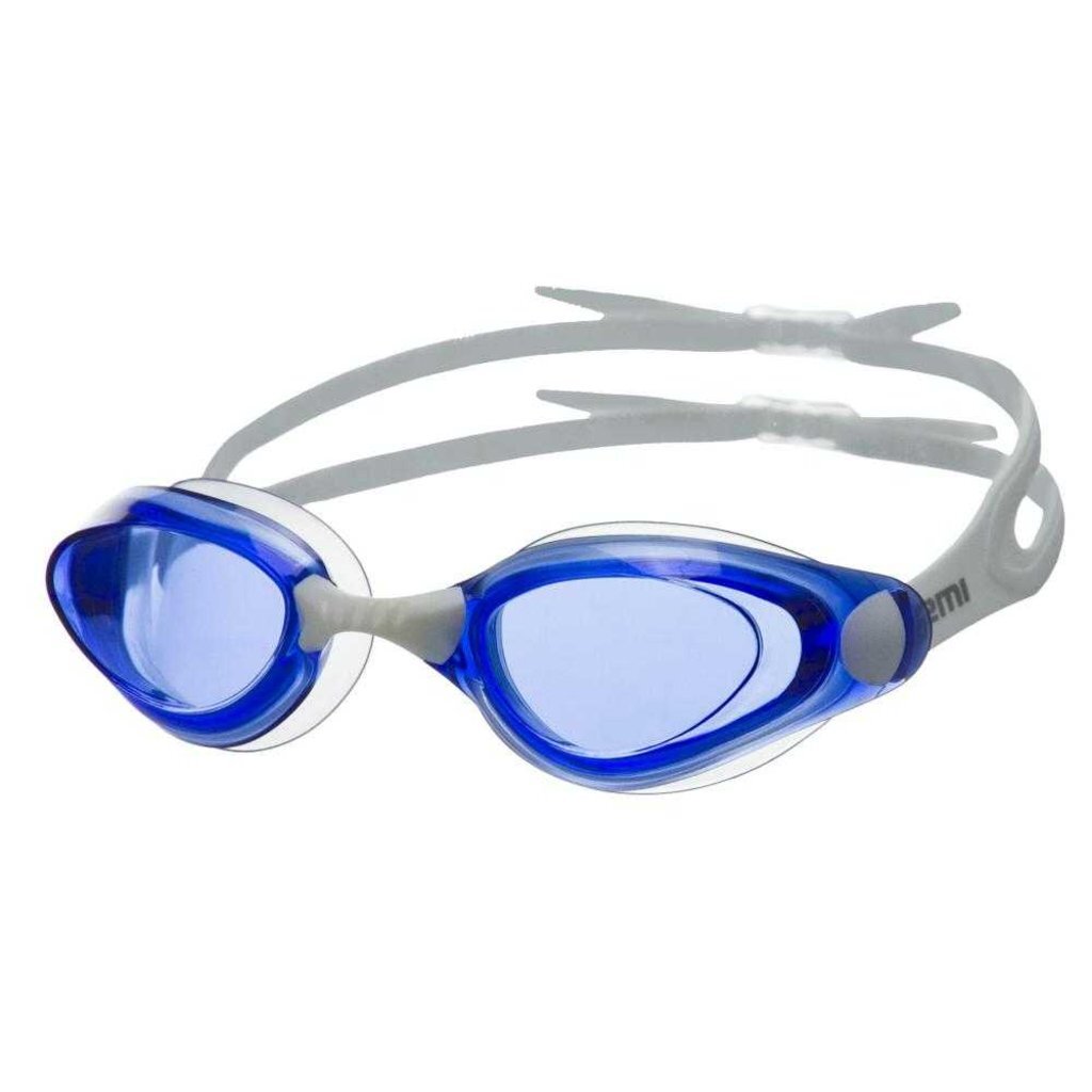Очки для плавания Atemi, силикон (бел/син), B401, 00000136565