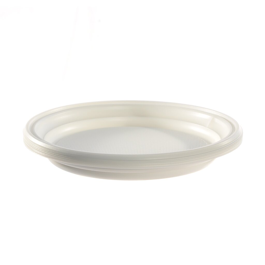 Тарелка одноразовая столовая, 12 шт, диаметр 205 мм, без секций, Юпласт, ЮНАБ2029 одноразовая бумажная тарелка laima