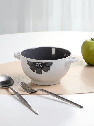 Бульонница керамика, 650 мл, 13х8 см, с ручкой, Ромашка, ТМ Глория, 4054