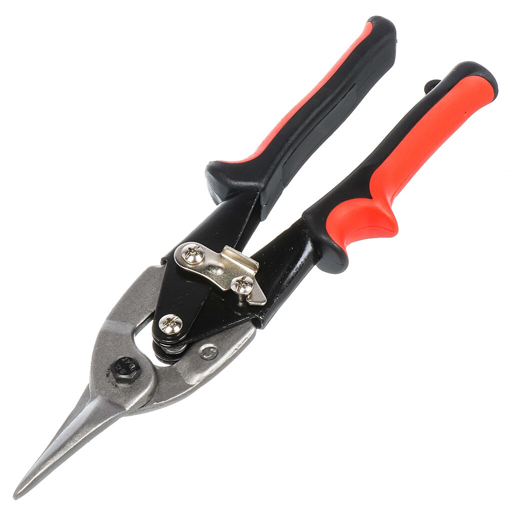 Ножницы по металлу пряморежущие, 250 мм, CrV, двухкомпонентная ручка, Bartex, 1219000
