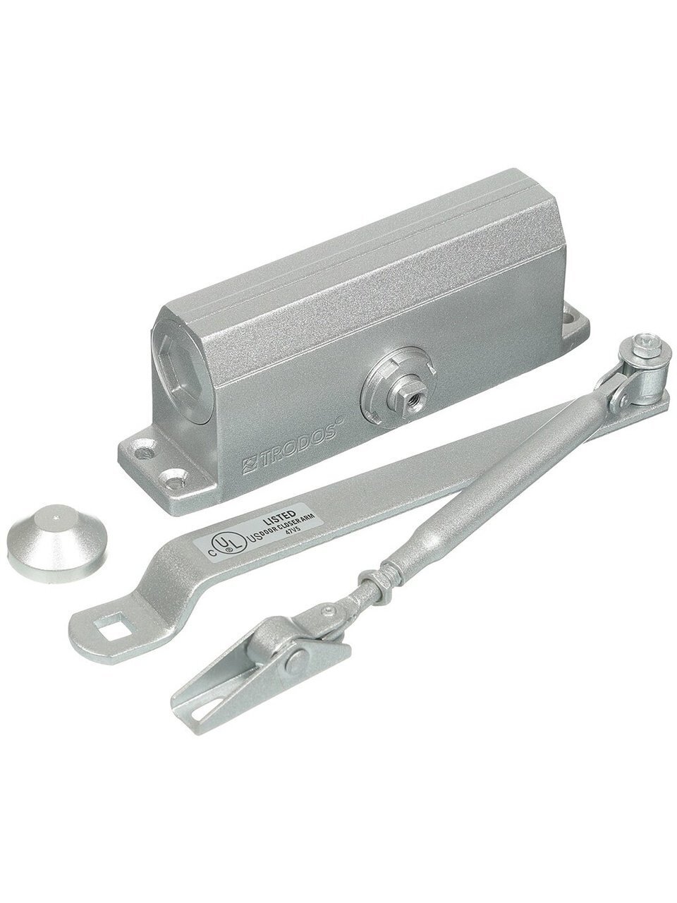 Доводчик дверной Trodos, TD-80, -35°C + 60°C °C, до 80 кг, серебряный, 272010